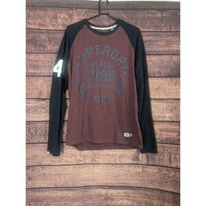 Superdry Track & Field Men T-Shirt Long Sleeves Casual Pullover size L